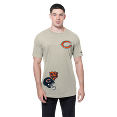 Chicago Bears New Era Multi Patch T-Shirt - Light Beige - NFL