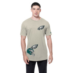 Philadelphia Eagles New Era Multi Patch T-Shirt - Light Beige - NFL