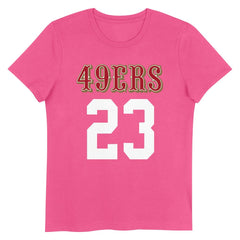 Christian McCaffrey San Francisco 49ers Girls Youth Player Name & Number T-Shirt - Pink - NFL