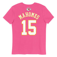 Patrick Mahomes Kansas City Chiefs Girls Youth Player Name & Number T-Shirt - Pink - NFL