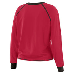 Arizona Cardinals WEAR by Erin Andrews Women's Plus Size Tie-Front Long Sleeve Top - Cardinal/Black - NFL