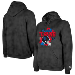 Houston Texans New Era Identity Helmet Enzyme Washed Pullover Hoodie - Black - NFL