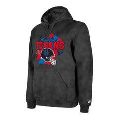 Houston Texans New Era Identity Helmet Enzyme Washed Pullover Hoodie - Black - NFL