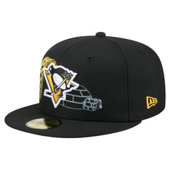 Pittsburgh Penguins New Era State Stitch 59FIFTY Fitted Hat - Black | New Era near me