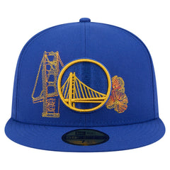 New Era Golden State Warriors State Stitch 59FIFTY Fitted Hat Royal