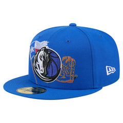 New Era Dallas Mavericks State Stitch 59FIFTY Fitted Hat Blue