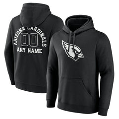 Arizona Cardinals Personalized Name & Number Pullover Hoodie - Black - NFL