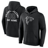 Atlanta Falcons Personalized Name & Number Pullover Hoodie - Black - NFL