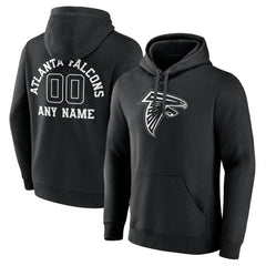 Atlanta Falcons Personalized Name & Number Pullover Hoodie - Black - NFL
