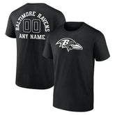 Baltimore Ravens Personalized Name & Number Monochrome T-Shirt - Black - NFL