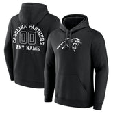 Carolina Panthers Personalized Name & Number Pullover Hoodie - Black - NFL