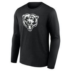 Chicago Bears Personalized Name & Number Monochrome Long Sleeve T-Shirt - Black - NFL