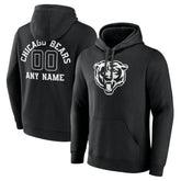 Chicago Bears Personalized Name & Number Pullover Hoodie - Black - NFL