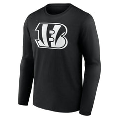 Cincinnati Bengals Personalized Name & Number Monochrome Long Sleeve T-Shirt - Black - NFL