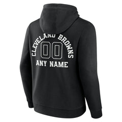 Cleveland Browns Personalized Name & Number Pullover Hoodie - Black - NFL