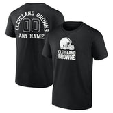Cleveland Browns Personalized Name & Number Monochrome T-Shirt - Black - NFL