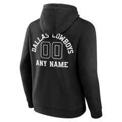 Dallas Cowboys Personalized Name & Number Pullover Hoodie - Black - NFL