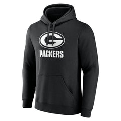 Green Bay Packers Personalized Name & Number Pullover Hoodie - Black - NFL