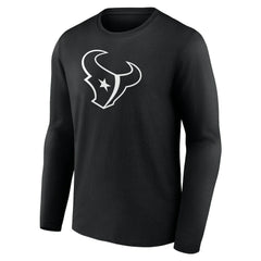 Houston Texans Personalized Name & Number Monochrome Long Sleeve T-Shirt - Black - NFL