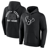 Houston Texans Personalized Name & Number Pullover Hoodie - Black - NFL