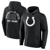 Indianapolis Colts Personalized Name & Number Pullover Hoodie - Black - NFL