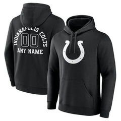 Indianapolis Colts Personalized Name & Number Pullover Hoodie - Black - NFL