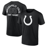 Indianapolis Colts Personalized Name & Number Monochrome T-Shirt - Black - NFL