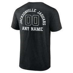 Jacksonville Jaguars Personalized Name & Number Monochrome T-Shirt - Black - NFL