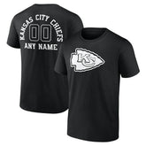 Kansas City Chiefs Personalized Name & Number Monochrome T-Shirt - Black - NFL