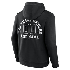 Las Vegas Raiders Personalized Name & Number Pullover Hoodie - Black - NFL