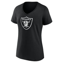 Las Vegas Raiders Women's Personalized Name & Number Monochrome V-Neck T-Shirt - Black - NFL