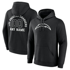 Los Angeles Chargers Personalized Name & Number Pullover Hoodie - Black - NFL
