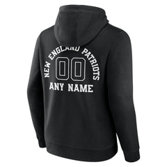 New England Patriots Personalized Name & Number Pullover Hoodie - Black - NFL
