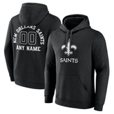 New Orleans Saints Personalized Name & Number Pullover Hoodie - Black - NFL