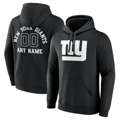 New York Giants Personalized Name & Number Pullover Hoodie - Black - NFL