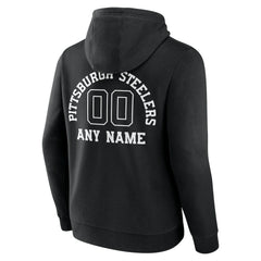 Pittsburgh Steelers Personalized Name & Number Pullover Hoodie - Black - NFL