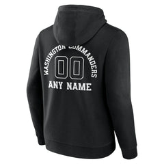 Washington Commanders Personalized Name & Number Pullover Hoodie - Black - NFL