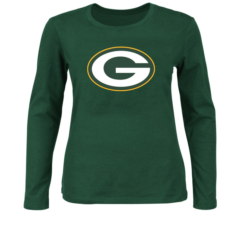 Green Bay Packers Women's Plus Size Long Sleeve T-Shirt - Green - Fanatics