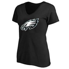 Philadelphia Eagles Women's Plus Size V-Neck T-Shirt - Black - Fanatics