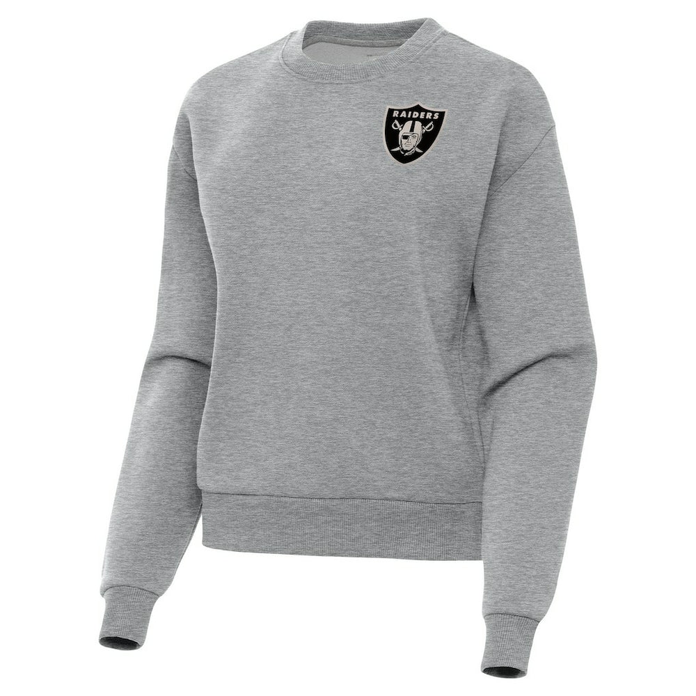 Las Vegas Raiders Antigua Women's Victory Pullover Sweatshirt - Heather Gray - NFL