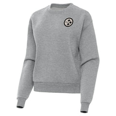 Pittsburgh Steelers Antigua Women's Victory Pullover Sweatshirt - Heather Gray - NFL
