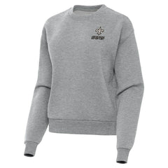 New Orleans Saints Antigua Women's Victory Pullover Sweatshirt - Heather Gray - NFL