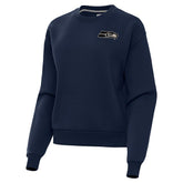 Seattle Seahawks Antigua Women's Victory Pullover Sweatshirt - College Navy - NFL