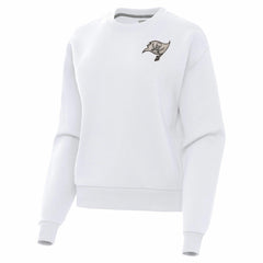 Tampa Bay Buccaneers Antigua Women's Victory Pullover Sweatshirt - White - NFL