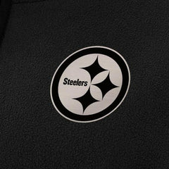 Pittsburgh Steelers Antigua Women's Brushed Carbon Figure Half-Zip Pullover Sweatshirt – Black - NFL