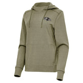 Baltimore Ravens Antigua Women's Justice Pullover Hoodie - Olive - NFL