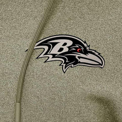 Baltimore Ravens Antigua Women's Justice Pullover Hoodie - Olive - NFL