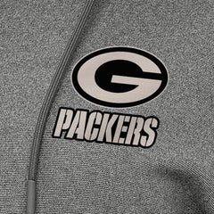 Green Bay Packers Antigua Women's Justice Pullover Hoodie - Heather Black - NFL