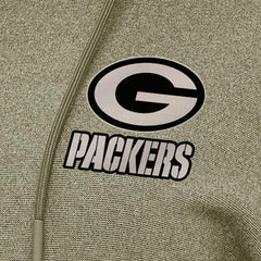 Green Bay Packers Antigua Women's Justice Pullover Hoodie - Olive - NFL