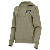 New York Giants Antigua Women's Justice Pullover Hoodie - Olive - NFL
